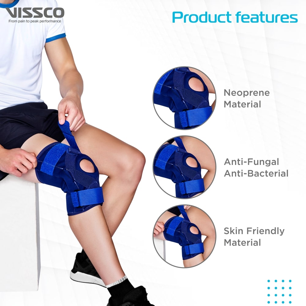 Hinged Patella Knee Brace | Moderate Support (Blue)