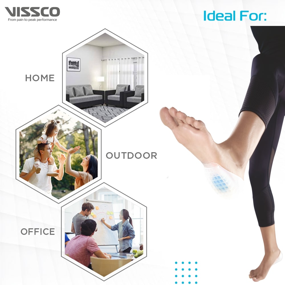 Heel Cushion with Blue Spot | Shock Absorption & Pressure Relief (Blue)