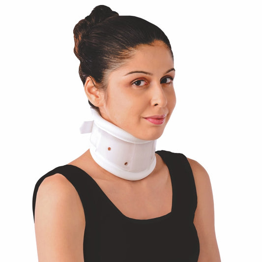 Firm Cervical Collar – Adjustable | Neck & Spine Support (White)