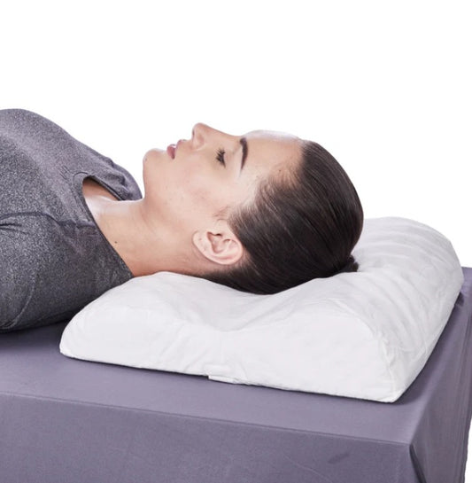 Cervical Contoured Pillow | Prevents Cervical Spondylitis, Mild Sprain & Stiff Neck (Grey) Small