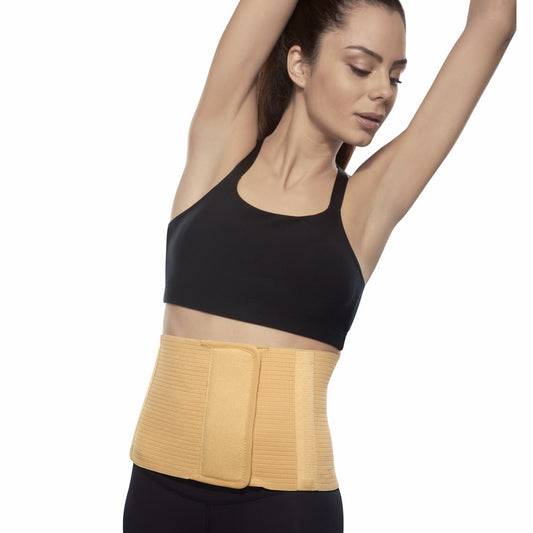 8-Inch Abdominal Support Belt for Muscle Relief (Beige)