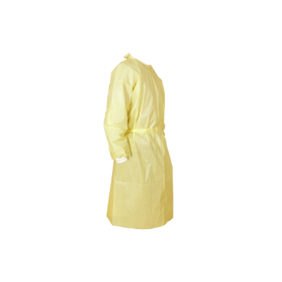 Protective Gown With Cuff: Yellow - Full Sleeve