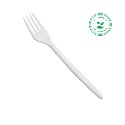 Compostable Fork: White