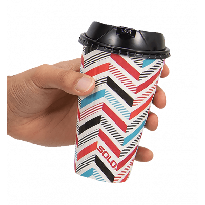 SOLO Paper Cup With Black Reclosable Lid: 16oz