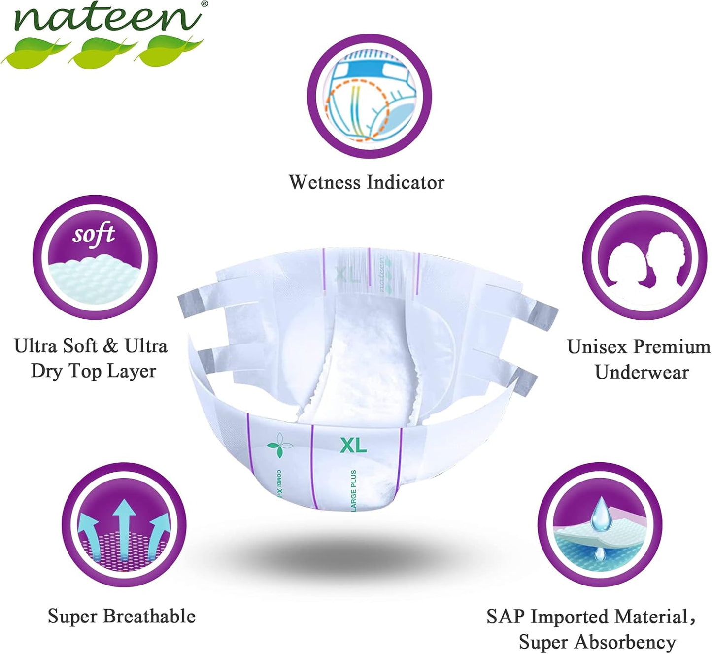 Nateen Elder Diaper XXLarge