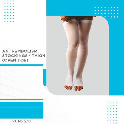 Anti-Embolism Thigh Stockings with Silicone Bands