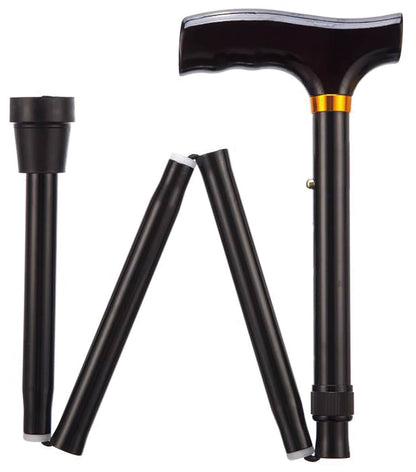 Foldable Black Walking Stick