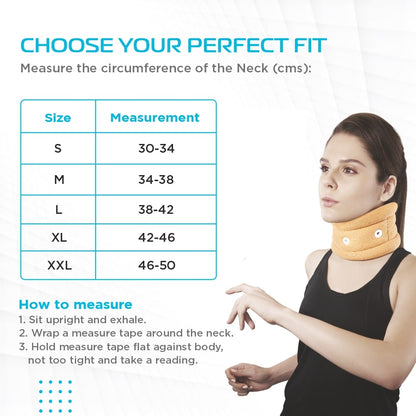 Cervical Collar (No Chin Support) | Neck Pain Relief (Beige)