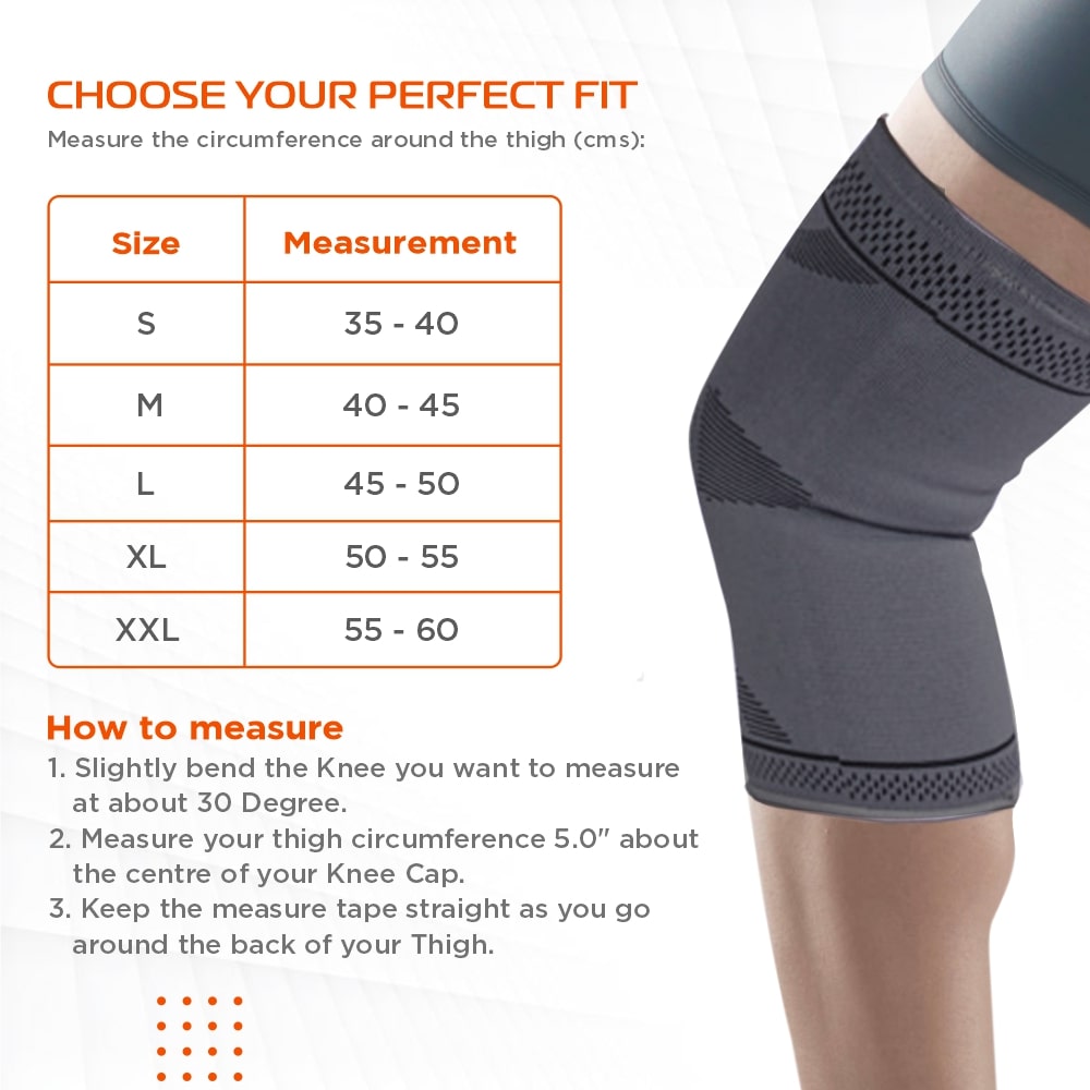 2D Stretch Knee Sleeve Pair – Mild Knee Support (Grey)