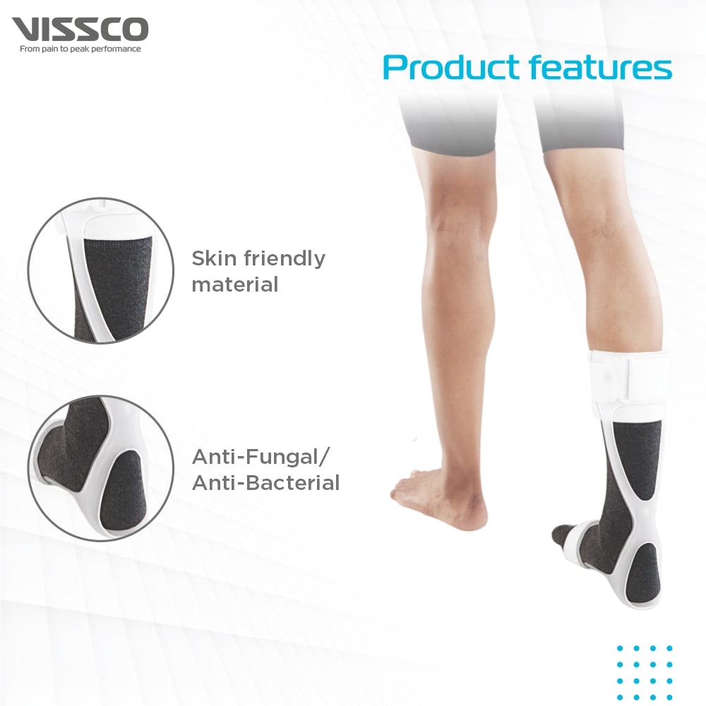 AFO Ankle Foot Orthosis with Socks (White)