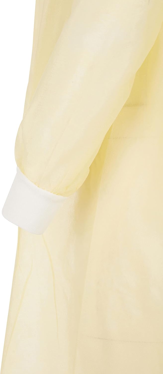 Protective Gown With Cuff: Yellow - Full Sleeve