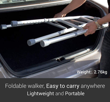 Adjustable Folding Walker for Seniors and Mobility Support