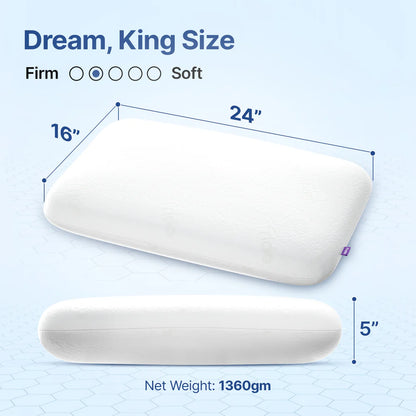 Frido Ultimate Deep Sleep Pillow (White-5 Inch)