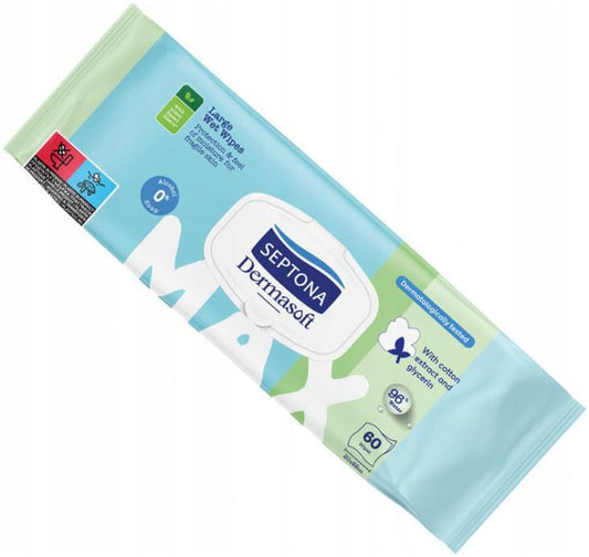 Glycerin Max Large Wipes - Septona (60 Wipes)