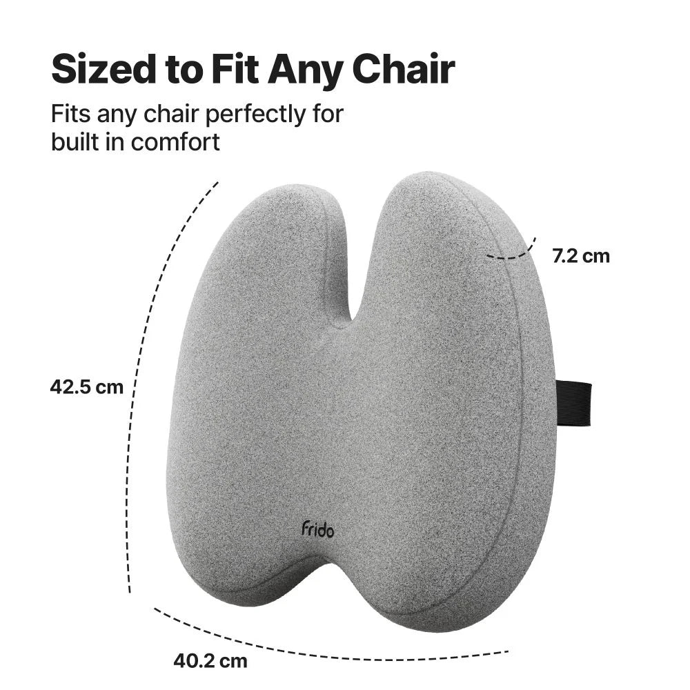 Frido Ultimate Pro Seat Cushion & Pro Backrest Cushion Combo (Grey)