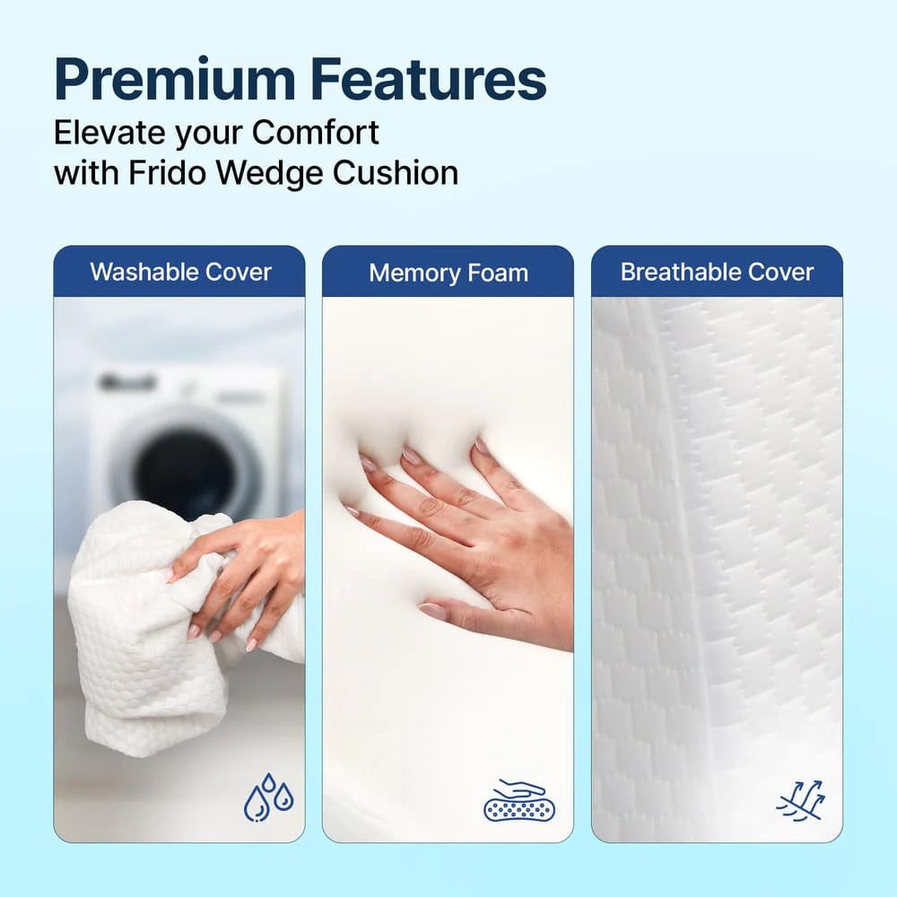 Frido Wedge Plus Cushion (White&Grey)