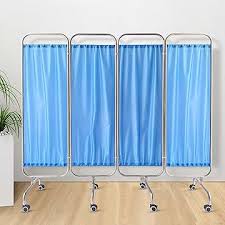 4-Panel Foldable Privacy Screen for Medical and Ward Use